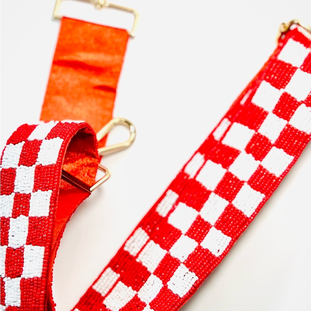 Red and White Checkered Strap